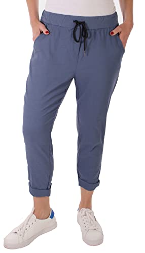 stylx Damen Jogginghose im Vintage Look Sweatpants für Freizeit Sport und Fitness (as3, Numeric, Numeric_38, Numeric_40, Regular, Regular, Jeansblau) von stylx