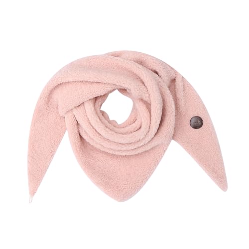 stylx Damen KuschelSchal, Teddyfell Baumwolle Dreieckstuch Frauen Winterschal Herbstschal Warm Dreieck Schal Halstuch Scarf (hellrosa) von stylx