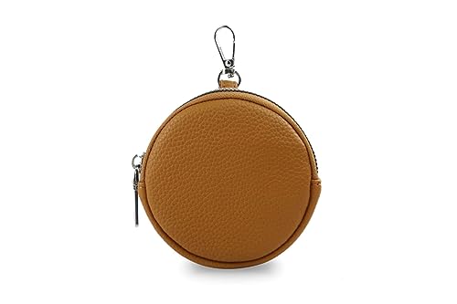 stylx Fashion You Want Damen Münzbörse aus echtes Leder, kleine Geldbörse mit Reißverschluss, Mini Portemonnaie Coin Pocket für Frauen Mädchen Kinder (braun) von stylx