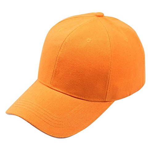 sunnymi Cap, Pure Farben Basecap Lässig Für Herren Damen Junge Mädchen Hüte Baby Hut Kappe Baseball Schick Freizeit und Sport Erreichte (Orange, One Size) von sunnymi