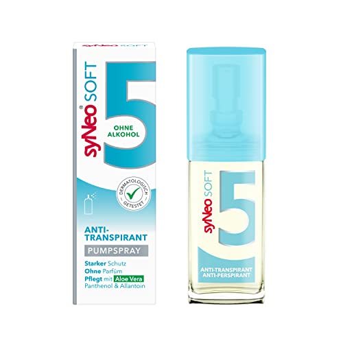 syNeo 5 soft Antitranspirant Pumpspray ohne Alkohol, Anti Schweiß Deo für Damen und Herren gegen starkes Schwitzen, Anti Transpirant Antiperspirant Spray, 1er Pack (1 x 30 ml) von syNeo