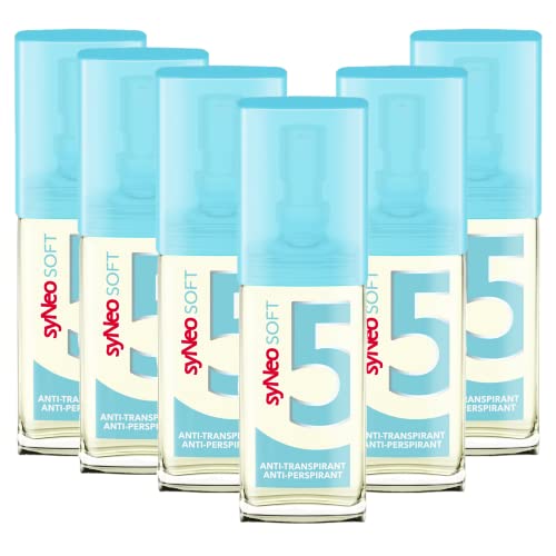 syNeo 5 soft Antitranspirant Pumpspray ohne Alkohol, Anti Schweiß Deo für Damen und Herren gegen starkes Schwitzen, Anti Transpirant Antiperspirant Spray, 6er Pack (6 x 30 ml) von syNeo