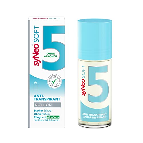 syNeo 5 soft Antitranspirant Roll-On ohne Alkohol, Anti Schweiß Deo für Damen und Herren gegen starkes Schwitzen, Anti Transpirant Antiperspirant Deoroller, 1er Pack (1 x 50 ml) von syNeo