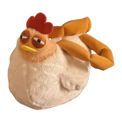 szutfidy Chick Buns Umhängetasche Große Kapazität Schultertasche Winter Umhängetasche Huhn Form Puffy Tote Bag Gesteppte Handtasche mit großer Kapazität, weiß von szutfidy