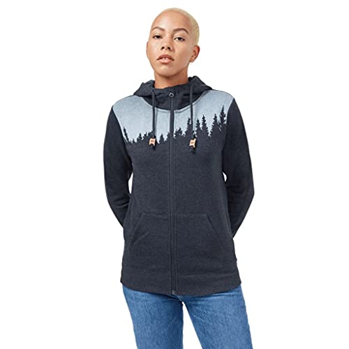 tentree Damen Women's Juniper Zip Hoodie Hoodie Blau XL von tentree