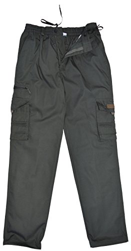 thb Richter Herren Cargohose Freizeithose Cargo Lang Hose Pants Trousers Casual (XXXL, Dunkelgrau) von thb Richter