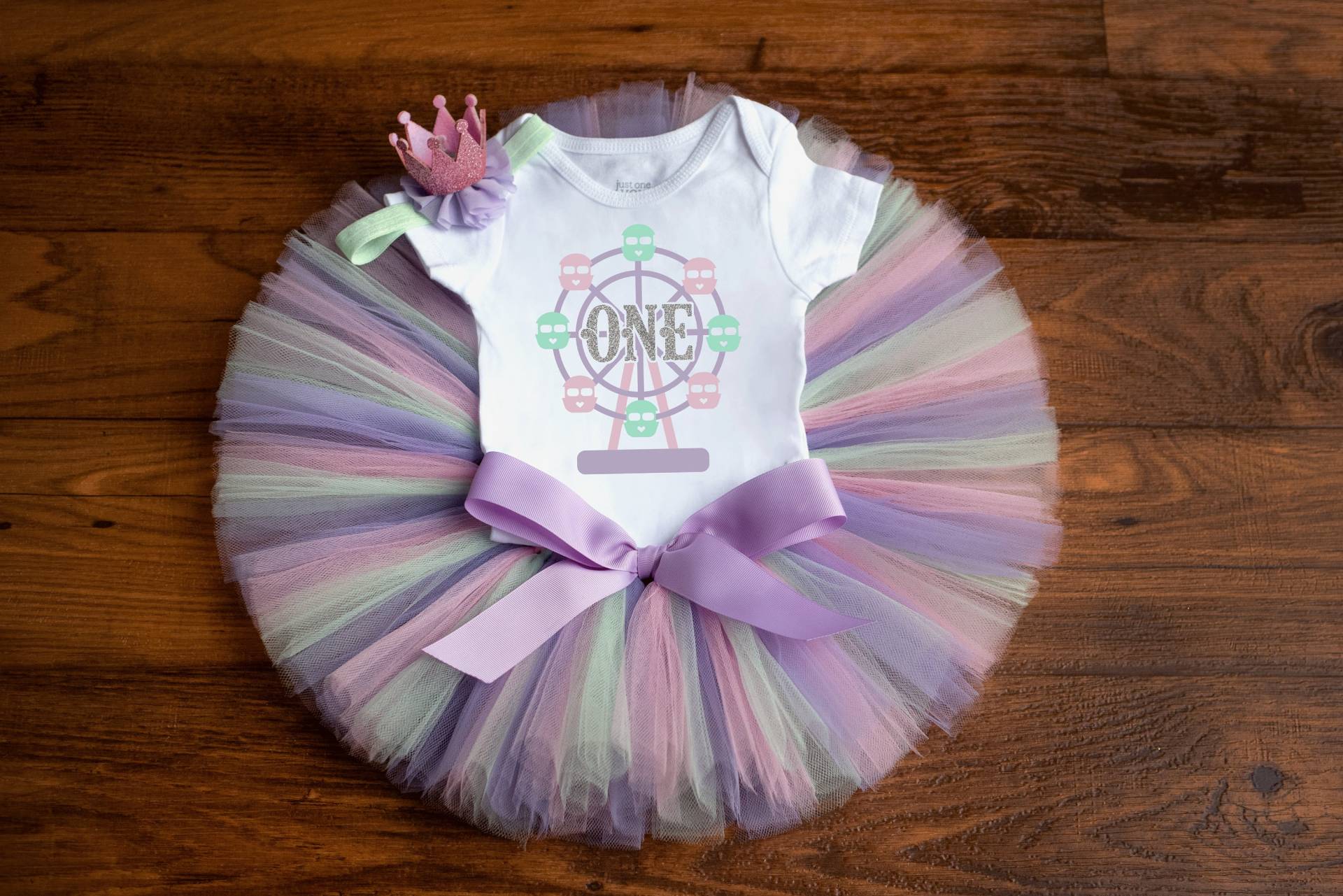 Riesenrad Geburtstagsoutfit Mädchen "Elizabeth' Karneval Erster Geburtstag Outfit Baby Mädchen, Kuchen Smash Tutu Set, Zirkus Erster von thePhotoPunks