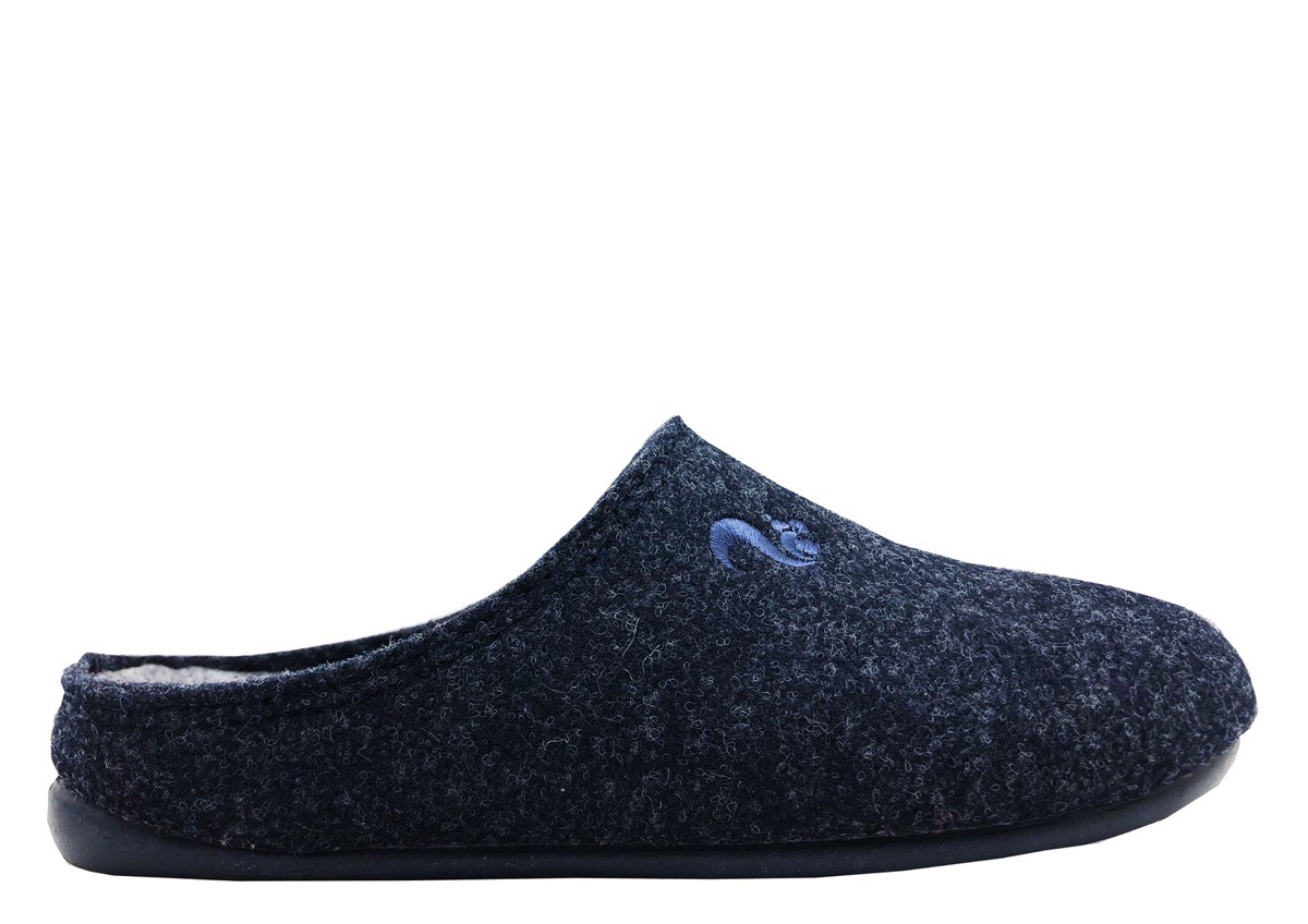 PET Slipper | thies | vegane Hausschuhe | dunkelblau 46 von thies