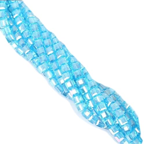 tiHtYYfs Handgemachte Perlen 8 mm quadratische Glaskristall-lose Perlen, handgefertigt, selbstgemacht, im antiken Stil, Perlenarmband, Halskette, Ohrringe, Halskette (Color : K) von tiHtYYfs