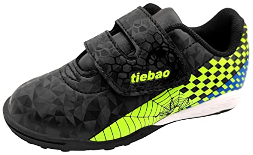 tiebaoGanar Jungen Mädchen Fußballschuhe Turf Kinder Indoor Sport Athletische Fußballschuhe Schwarz TBG-S76660F/Black-25 von tiebaoGanar