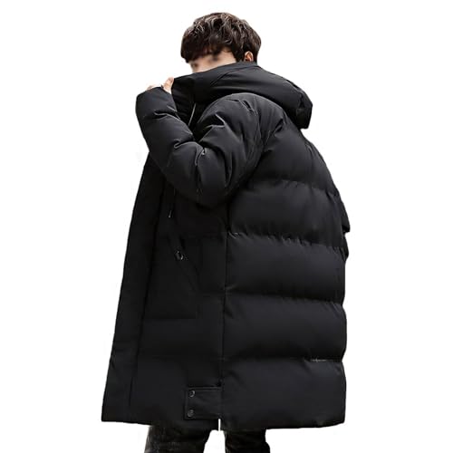 tinbarry Daunenmantel Herren Winter Lange Steppmantel Warm Pufferjacke Parka Jacke mit Kapuze Verdicken Wintermantel Männer Thermojacke von tinbarry