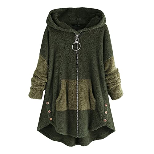 tinbarry Kapuzenpullover Damen Katze Druck Kuschelig Fleecepulli Große Größen Pullover Winter Warm Fleecejacke Teddy Jacke Lang Plüschjacke Sweatshirt Mit Kapuze Cute Wintermantel von tinbarry