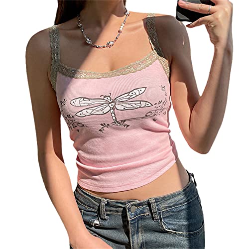 tinetill Crop Top Damen Y2K Rückenfrei T-Shirt Bauchfrei Langarmshirt Musterdruck Pullover Slim Fit Bluse Vintage Sommer Oberteil Party Streetwear von tinetill