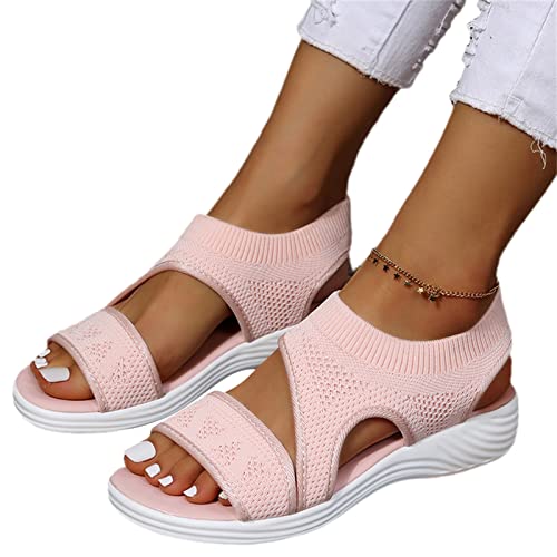 tinetill Sommerschuhe Damen Sandalen Bequem Flach Sandaletten Mit Absatz Sommer Vintage Elegant Schnüren Schuhe Ultraleichte Tennisschuhe Stretch von tinetill