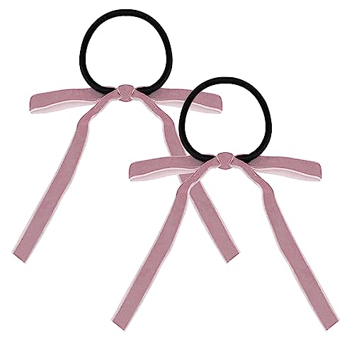 2 elastische Haargummis für Haargummis, Schleife, elastische Haarseile, tägliches Tragen, Haar-Accessoires für Kleinkinder, Mädchen, rutschfeste Haargummis, Haargummis für Damen, Haargummis für dünne von tixoacke