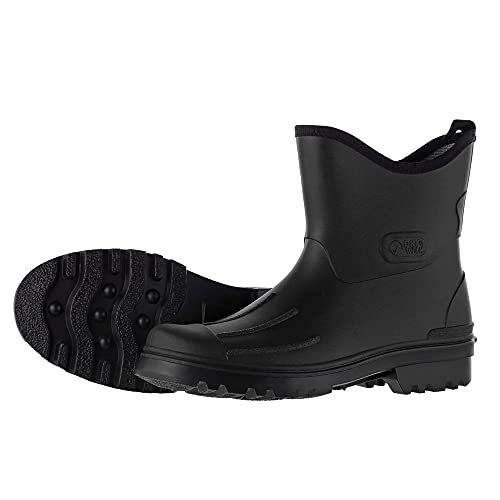 tomBrook Herren Gummistiefel Regenstiefel Dorfrock - Halbhohe Stiefel Outdoor für Männer in schwarz 41 von tomBrook