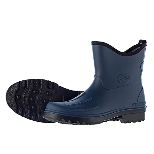 tomBrook Herren Gummistiefel Regenstiefel Dorfrock - Halbhohe Stiefel Outdoor für Männer in blau 44 von tomBrook