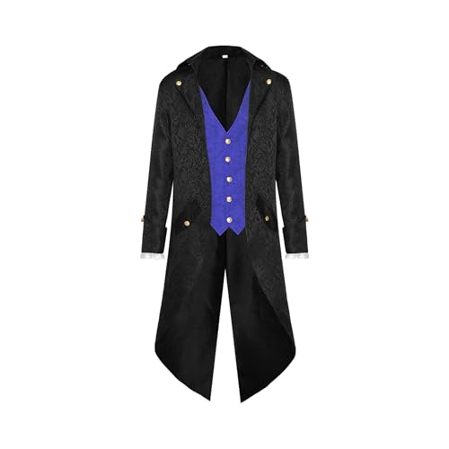 tongfeng Frack Herren,Viktorianischer Mantel Herren - Frack Steampunk Jacke Gehrock,Renaissance mittelalterlicher gotischer, Cosplay-Kostüm für Männer und Teenager tongfeng Frack Herren,Viktorianischer Mantel Herren - Frack Steampunk Jacke Gehrock,Renaissance mittelalterlicher gotischer, Cosplay-Kostüm für Männer und Teenager von tongfeng