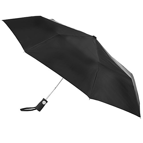 totes totesport Herren Automatik Kompakter Regenschirm, Schwarz, Einheitsgröße, Totes Port Herren Automatik Kompakter Regenschirm von totes