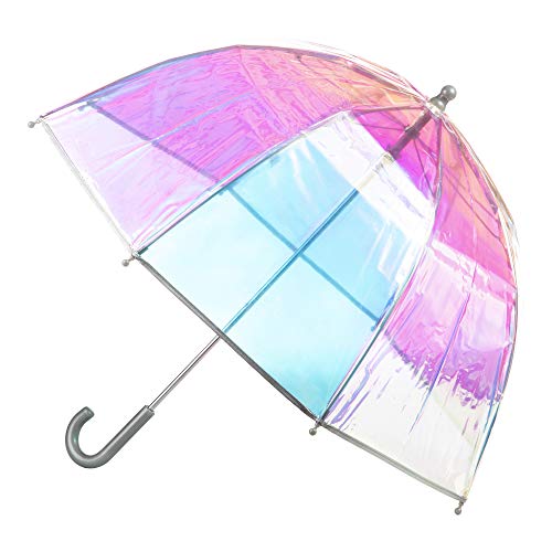 totes Regenschirm für Erwachsene und Kinder, transparent, mit Kuppeldach, leichtes Design, Wind- und Regenschutz, Schillernder Kinder-Baldachin, 94 cm, Kids - 37", Transparenter Bubble Regenschirm mit von totes