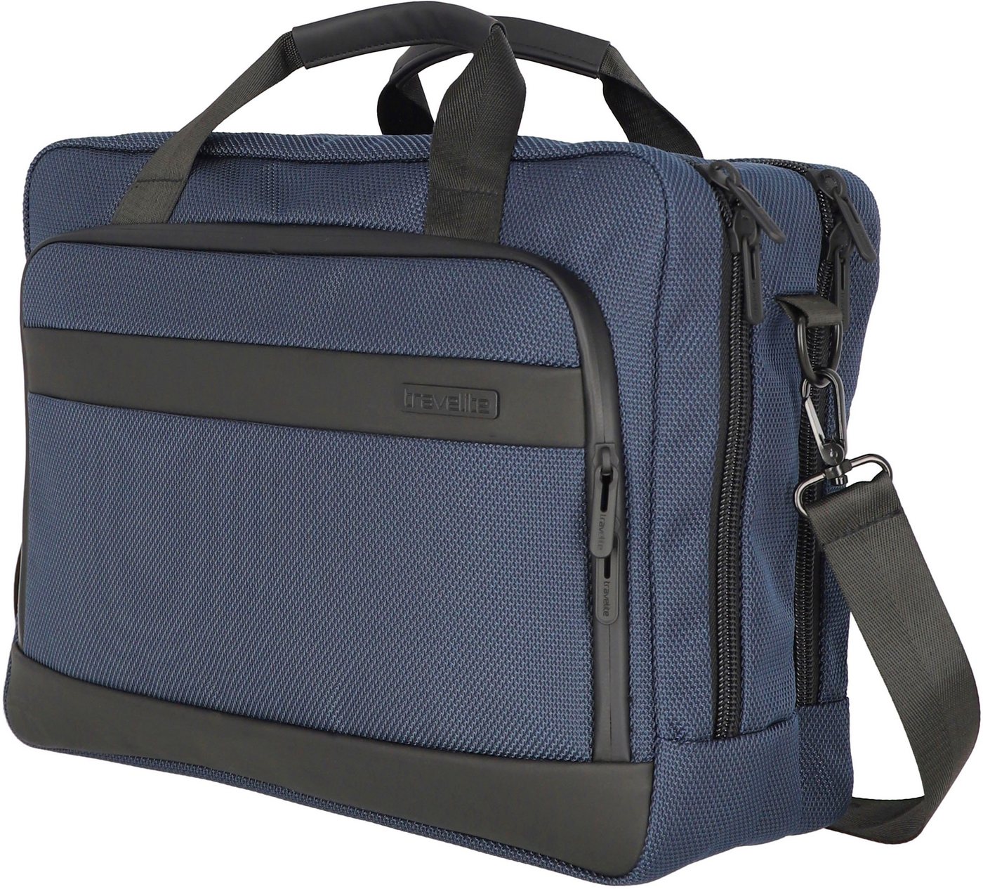 travelite Laptoptasche Meet, marine, Arbeitstasche mit 15,6-Zoll Laptopfach und Trolley-Aufsteck-System von travelite