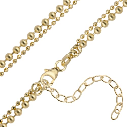 trendor Damen-Halskette 925 Silber Vergoldet Fantasie Collier zauberhafter Halsschmuck für modische Frauen, elegante Geschenkidee 15875-40 40 cm von trendor