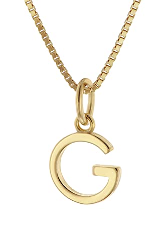 trendor Damen-Kette mit Buchstabe G Anhänger Gold auf Silber 925 15255-G-45 45 cm von trendor