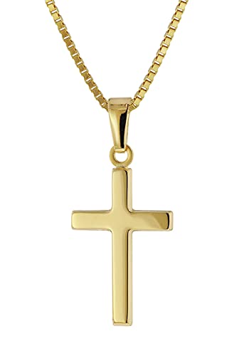 trendor Damen Kreuz-Anhänger 333 / 8K Gold + Vergoldete Silberkette 51056-40 40 cm von trendor