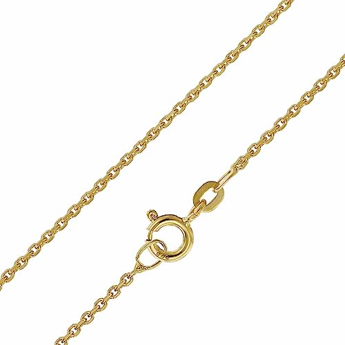 trendor Goldkette für Anhänger 585 Gold 14 Karat Anker-Halskette 1,3 mm 51896-50 50 cm von trendor