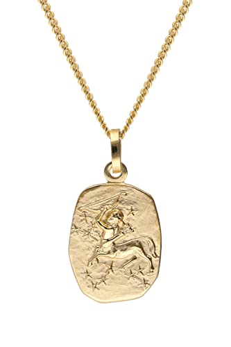 trendor Schütze Sternzeichen Gold 585 mit vergoldeter Silberkette 15436-12-40 40 cm von trendor