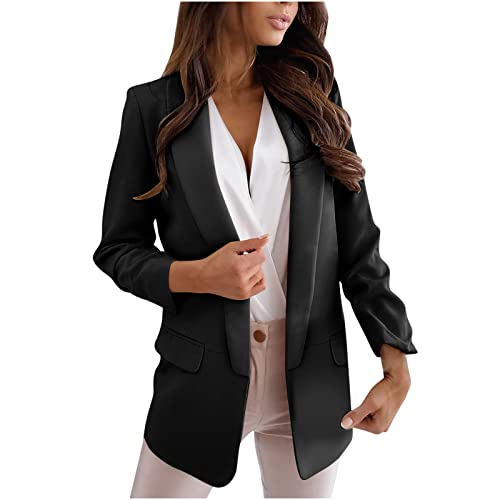 Damen Jacken Winter Sale GüNstig Blazer Solide Umlegekragen Jacke Langarm Mantel Oberbekleidung Blazer &J3872 Winterjacke lang Fleecejacke warm Trapstar Winter mädchen Daunenjacke von tsaChick