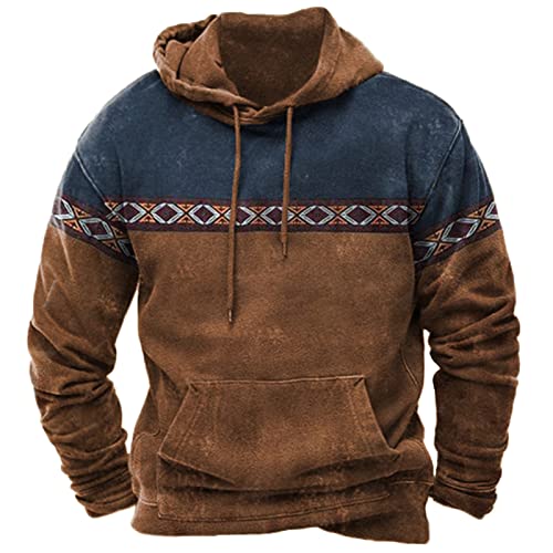 tsaChick Angebot des Tages Unisex-Kapuzenpullover mit Aztekenmuster, Amrikanischer Südwest, mit Kordelzug, Sweatshirt für Herren und Damen Kapuzenpullover Herren M-3XL von tsaChick