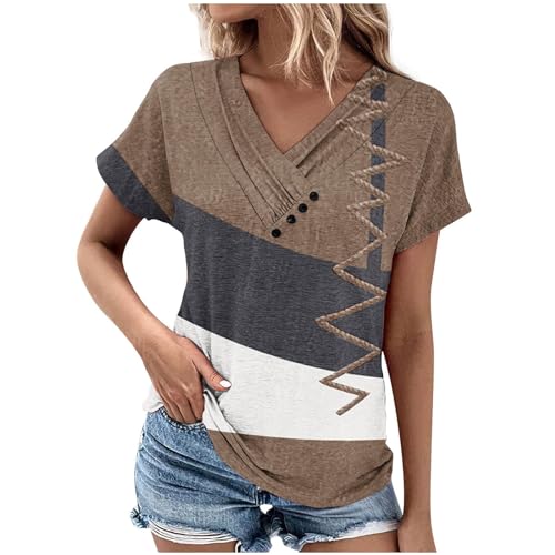 tsaChick Basic Shirt Damen T-Shirt Schwarz Damen V-Ausschnitt Tunika Damen Umstandsbluse Kurzarm Tshirts Elegante Blusen Elegante Blusen Tshirt Damen Sommer Top Damen 2024 Neu B8639 tsaChick Basic Shirt Damen T-Shirt Schwarz Damen V-Ausschnitt Tunika Damen Umstandsbluse Kurzarm Tshirts Elegante Blusen Elegante Blusen Tshirt Damen Sommer Top Damen 2024 Neu B8639 von tsaChick