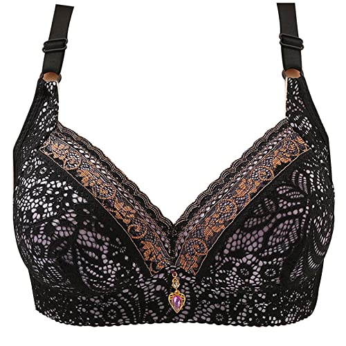 tsaChick Damen Große Größen Komfort Ohne Bügel Starker Halt Minimizer BH Bralette Bra für Damen und Mädchen Weicher Feuchtigkeitsregulierender Bequemer BH Unterwäsche Mama BH von tsaChick