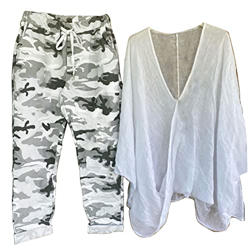 tsaChick Damen Jumpsuit Jogger Jogging Anzug Shirt Tops Hose Zweiteiler Loungewear Set S-5XL 2023 Trainingsanzug Langarm Streetwear Sportlich Oberteile Jogginghose Elegant Freizeitanzug von tsaChick