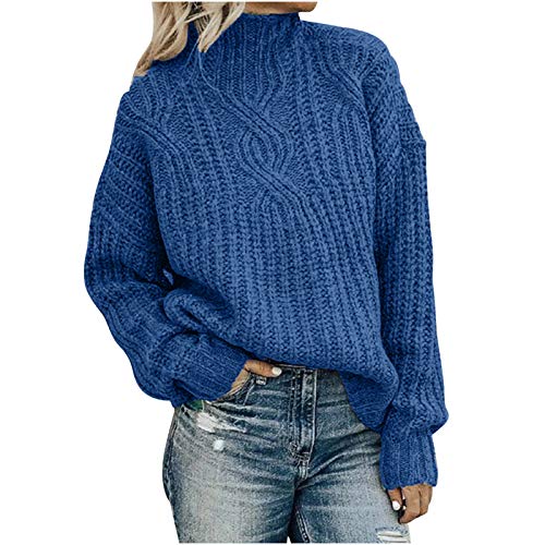 tsaChick Damen Strickpullover Kleid S-3XL Taschen Solide Langarm Eng Lange Gemusterter Strickpullover Herbst Winter Kurzes Gestricktes Minikleid Frauen MäDchen Casaul Einfarbig Sweater von tsaChick