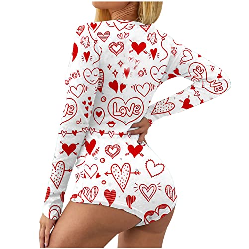 tsaChick Dessous Damen Sexy UnterwäSche Curvy Kaufen Jumpsuit Frauen Valentinstag Herz Kostüm Langarm Tiefschutz ReizwäSche GroßE GrößEn Wetlook Baby Dolls & Negligees für Damen QQD34 von tsaChick