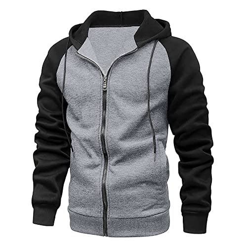 tsaChick Herren Casual Solid Sports Fitness Pullover Strickjacke mit Kapuze Langarm Reißverschluss Pullover Jacke KSC53 von tsaChick