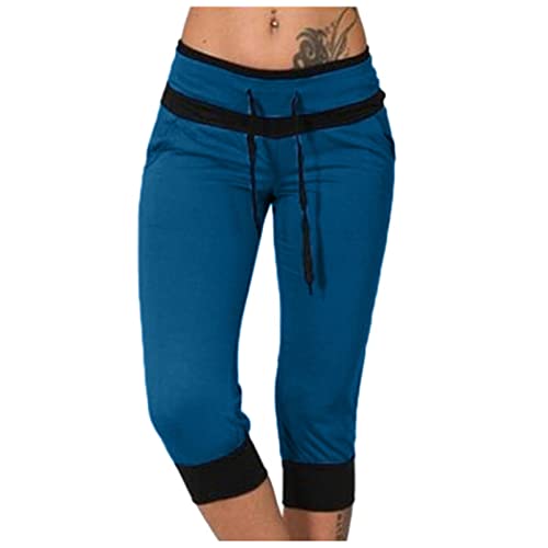 tsaChick Sporthose Damen kurz locker 3/4, Jogginghose Damen weites Bein 7/8, Sporthose kurz blau Damen, Caprihose Damen Sommer leicht weiß, Jogginghose Damen lang, Jogginghose Damen von tsaChick