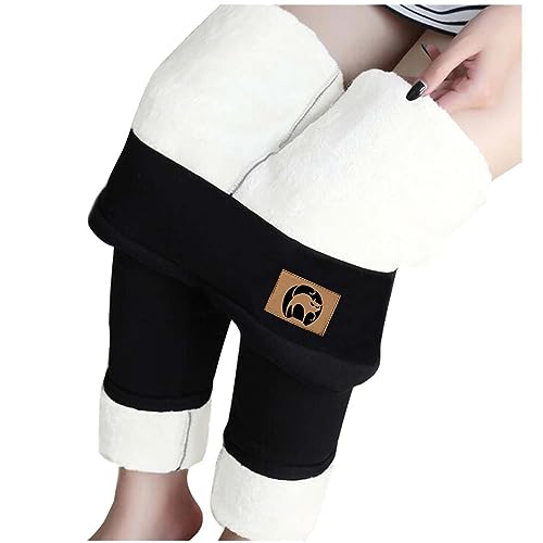 tsaChick Thermo Leggings Damen Gefüttert High Waist Winter Thermoleggins Lang Mit Innenfleece Warm Sportleggins Strumpfhosen Thermohose Laufhose für Zuhause Outdoor Übergroße Leggings High Waist von tsaChick