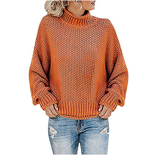 tsaChick Winterpullover Damen Pullover Damen Winter Rollkragenpullover Damen Warm Oversized Strickpullover Rollkragen Pullover Rollkragenpullover Damen Oversize S-5XL von tsaChick