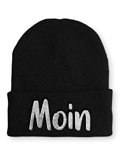 Moin Statement Wintermütze lustiges Statement für den Winter, Farbe: Black von tshirtladen