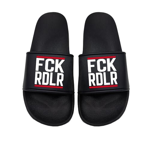 tshirtladen FCK RDLR Anti-Radler Badelatsche Sandalen perfekt für den Strand und im Urlaub und Muttertag, Größe: 38 EU von tshirtladen