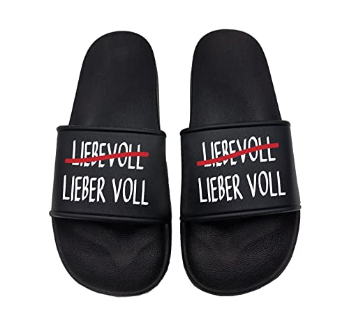 tshirtladen Lieber Voll anstatt Liebevoll Badelatsche Sandalen Urlaub, Größe: 38 EU von tshirtladen