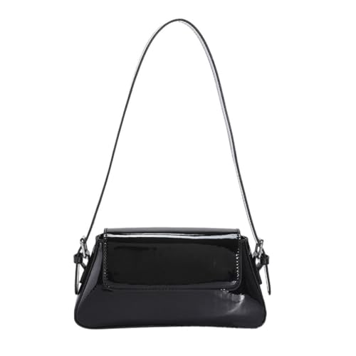 tuwiwol Damen Achseltasche, stilvolle und kompakte Umhängetasche für trendige Damen, große Kapazität, trendige Damen Geldbörsen und Handtaschen, Schwarz von tuwiwol