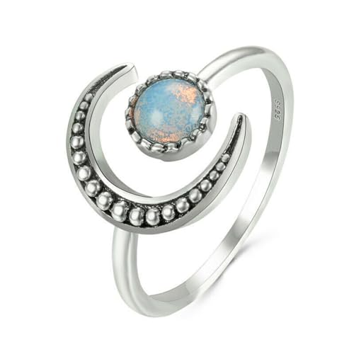 tuwiwol Moonlit Romance Verstellbarer Ring für Damen, eleganter und anmutiger offener verstellbarer Ring aus Legierung, Ringe für Damen, Ringfarbe von tuwiwol