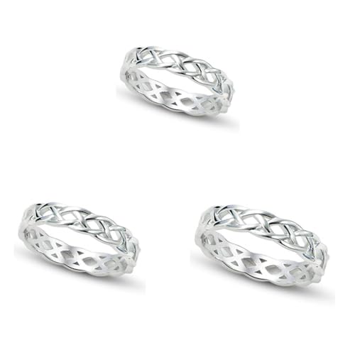 tuwiwol Trendiger stapelbarer Ehering, eleganter 925er Sterlingring für Frauen, einzigartige Legierung, klassische stapelbare einfache Ringe, langlebig, Nr.2, 6 von tuwiwol