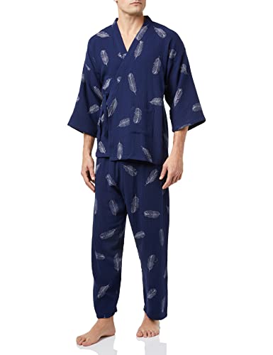 un-brand Japanischer Kimono-Baumwoll-Hanfu-Pyjama-Anzug für Herren in Übergröße Zen-Kleidung Taoistische Kleidung (Größe L, F) von un-brand