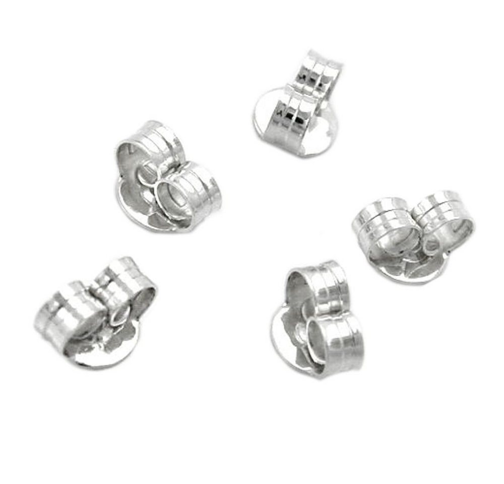 unbespielt Paar Ohrstecker Ohrringe Ersatzteil 40 Stück Flügel 6 mm Gegenstecker für Ohrstecker 925 Silber inkl. Schmuckbox, Silberschmuck für Damen und Herren von unbespielt