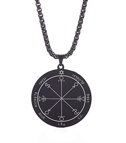 Siegel Des Salomons Talisman Des Schutzes Pentagramm-Halskette Für Damen Und Herren, Edelstahl-Anhänger, Sonne, Talisman-Anhänger, Halskette, Glück, Amulett, Schmuck, Geschenk von unift